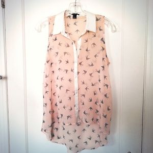 Sheer & Flowy Forever 21 Bird Top